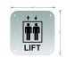 Stainless Steel Self Adhesive Lift Signage Board for Office (6" x 6" inch)