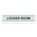 Stainless Steel Self Adhesive Locker Room Signage Board for Office (12" x 2.5" inch)