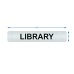 Stainless Steel  Self Adhesive Library Signage Board (8" x 1.5" inch