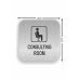 Stainless Steel Self Adhesive CONSULTING ROOM Signage Board for Office(6" x 6" inch)