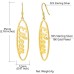 Customized Earrings Oval Drop Dangle Personalized Name for Women Girl