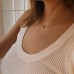 Initial Necklace Gold Cursive Letter Pendant Filled Personalized Jewelry Gift Letter A - Z