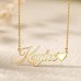 Customized Name Necklace Personalized Jewelry Pendant Heart Design