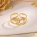 Customized Name Ring Personalized Jewelry Adjustable Heart