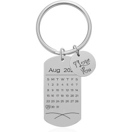 Customized Calendar Keychain Personalized Date Gift For Loved One