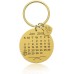 Customized Calendar Keychain Personalized Anniversary Couple Gift in Round Shape