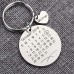 Customized Calendar Keychain Personalized Anniversary Couple Gift in Round Shape
