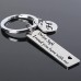 Customized Keychain Initial Letter Key Chain Silver For Men And Women with Personolized Message 