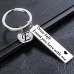 Customized Keychain Initial Letter Key Chain Silver For Men And Women with Personolized Message 