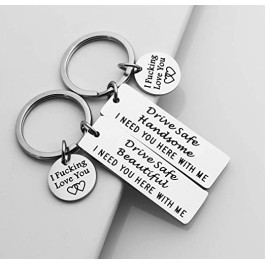 Drive Safe Keychain for Couple Keyring 