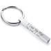 Personalized Custom Message Names Keychain Vertical Cuboid Bar