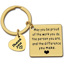 Thank You Keychain Gift Employee Appreciation Gift Keyring