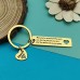 Customized Keychain With Message gold Color Personolized Keyring gift