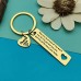 Customized Keychain With Message gold Color Personolized Keyring gift