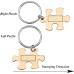 Customized Puzzle Keychain Two Pics Personolized Message Keyring