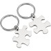 Customized Puzzle Keychain Two Pics Personolized Message Keyring