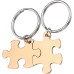 Customized Puzzle Keychain Two Pics Personolized Message Keyring