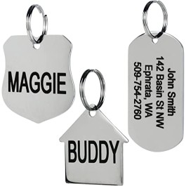 Customized Stainless Steel Pet ID Tags Personalized Dog Tags and Cat Tags 