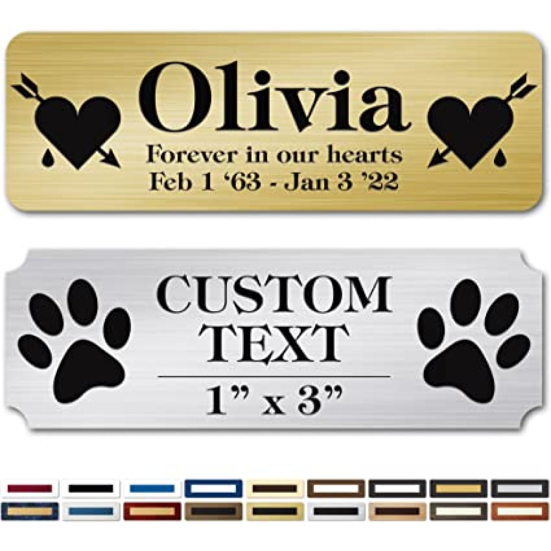 Stainless Steel Self Adhesive Name Plate, Personalized Name Plaque - 1x3 Inch