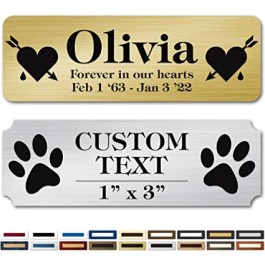 Stainless Steel Self Adhesive Name Plate, Personalized Name Plaque - 1x3 Inch